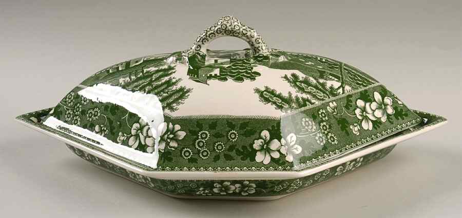 Tower Green Lazy Susan Side Dish with Lid by Spode-1