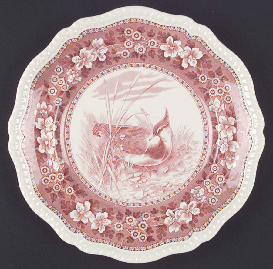Tower Pink (Game Bird Center) Dinner Plate by Spode-1
