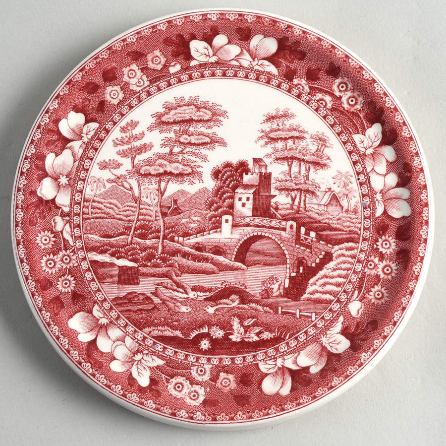 Tower Pink (Newer Backstamp) Tea Tile by Spode-1