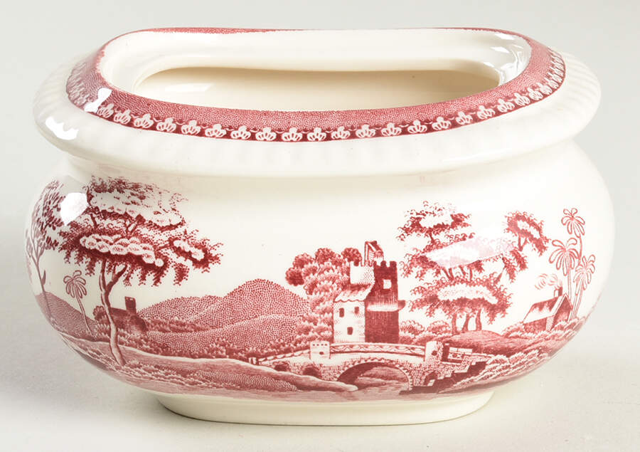 Tower Pink (Newer Backstamp) Sugar Bowl No Lid by Spode-1