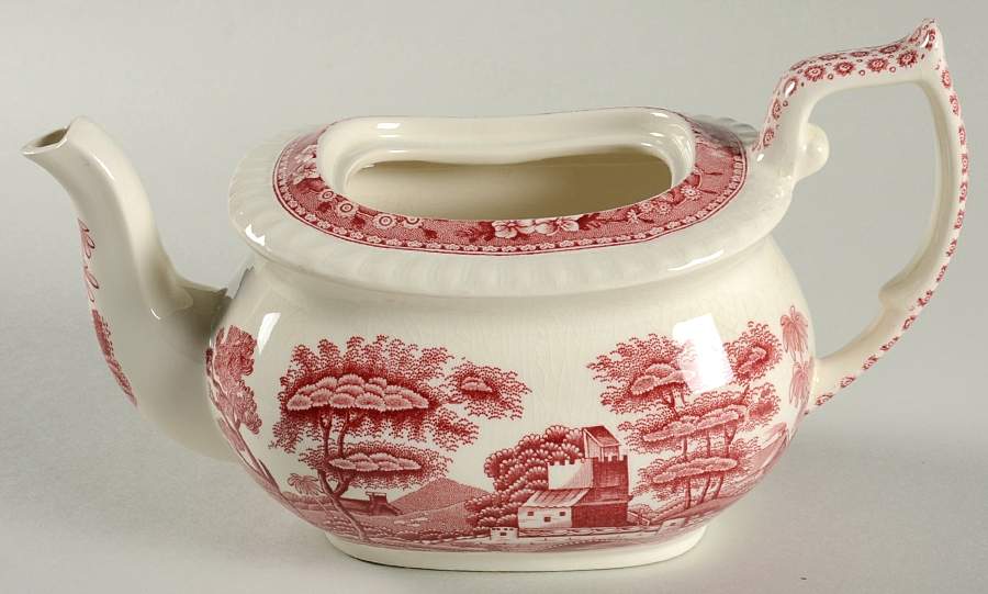 Tower Pink (Newer Backstamp) Small Teapot No Lid by Spode-1