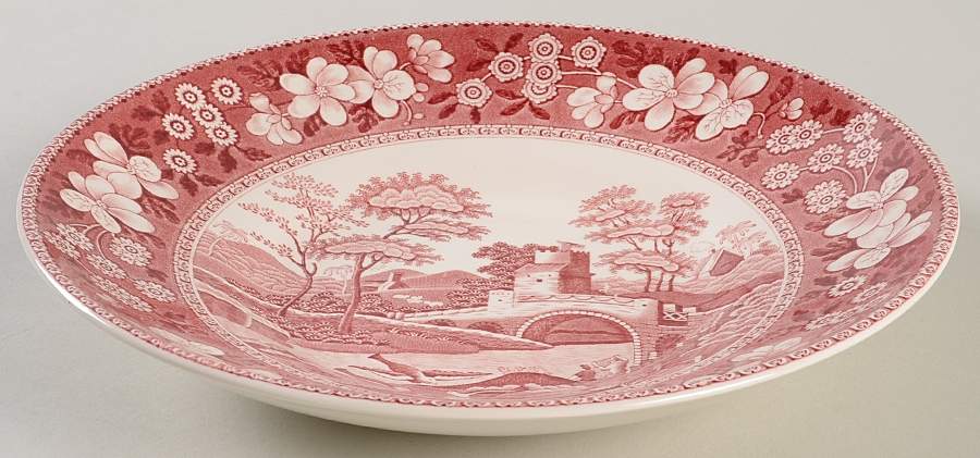 Tower Pink (Newer Backstamp) Coupe Soup Bowl by Spode-1