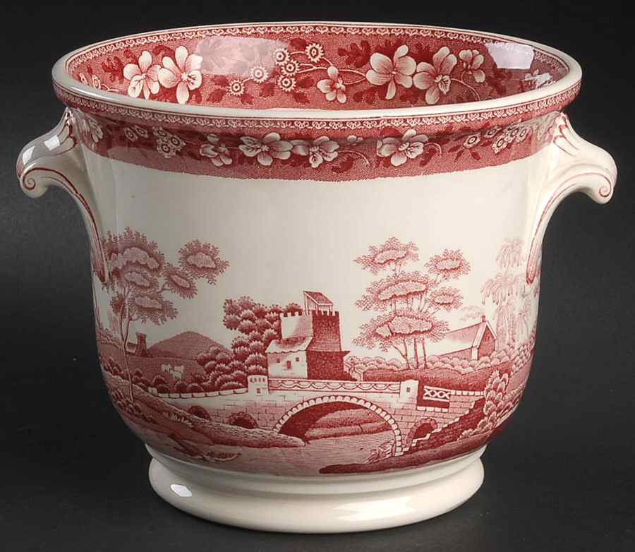 Tower Pink (Newer Backstamp) 6" Cachepot by Spode-1