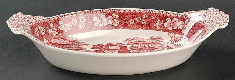 Tower Pink (Newer Backstamp) 8" Augratin by Spode-1