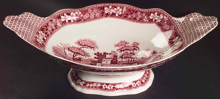 Tower Pink (Newer Backstamp) Centerpiece by Spode-1
