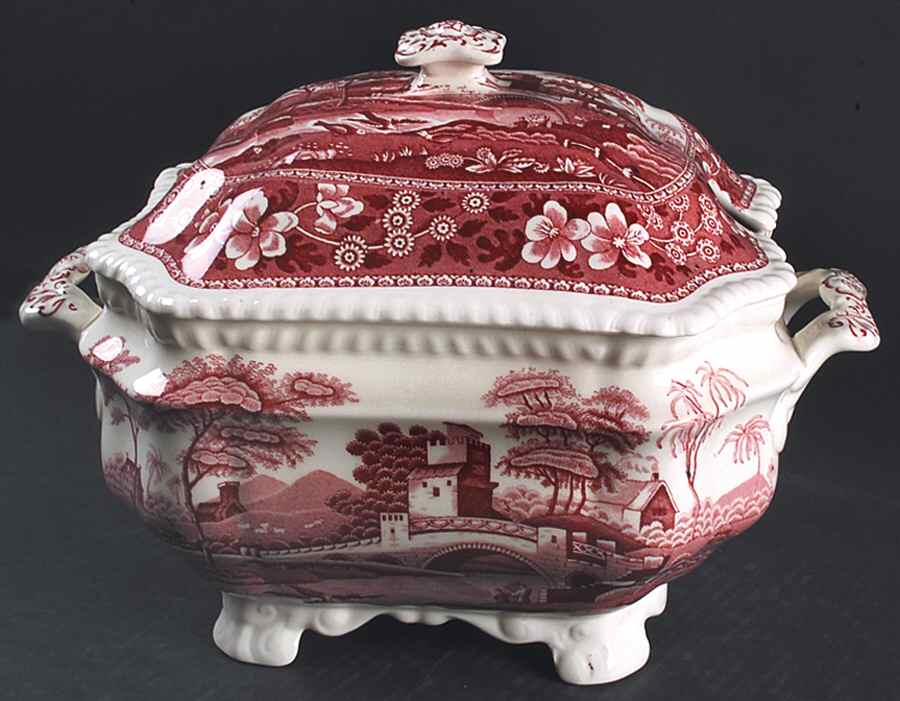 Tower Pink (Newer Backstamp) Tureen & Lid by Spode-1