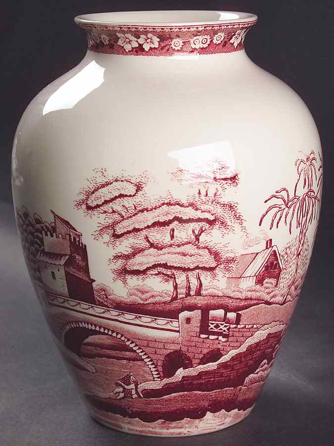 Tower Pink (Newer Backstamp) 7" Vase by Spode-1