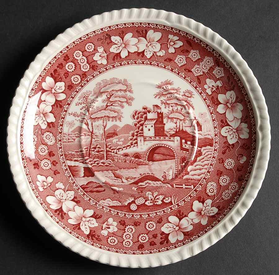 Tower Pink (Newer Backstamp) Saucer for Cream Soup Bowl by Spode-1