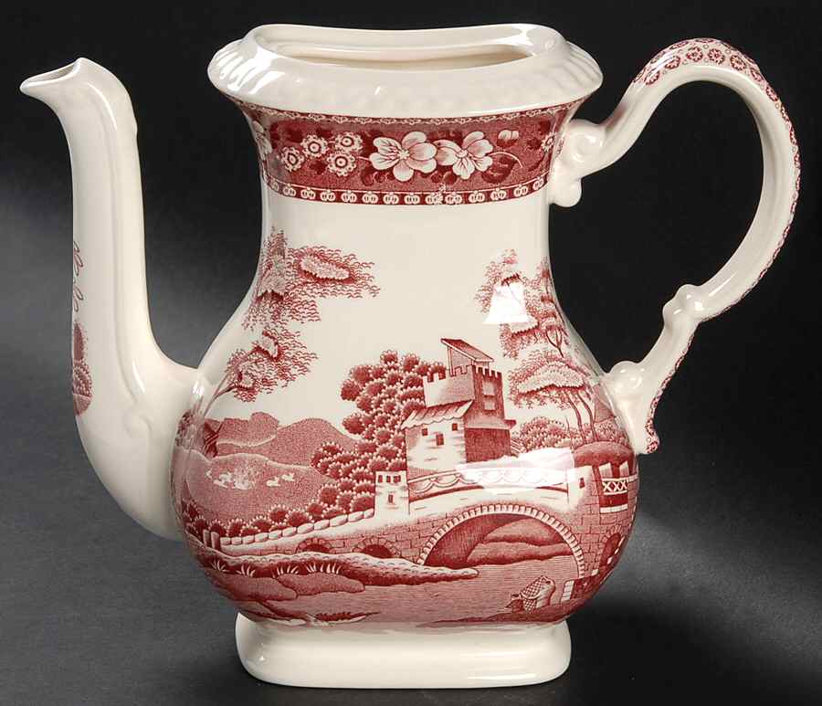 Tower Pink (Newer Backstamp) Coffee Pot No Lid by Spode-1
