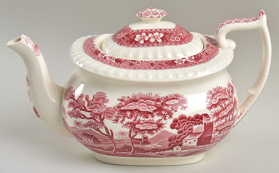 Tower Pink (Older Backstamp) Small Teapot & Lid by Spode-1
