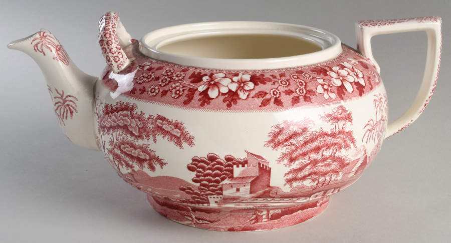 Tower Pink (Older Backstamp) Large Teapot No Lid by Spode-1