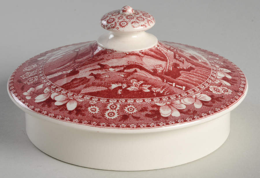 Tower Pink (Older Backstamp) Lid for Large Teapot by Spode-1