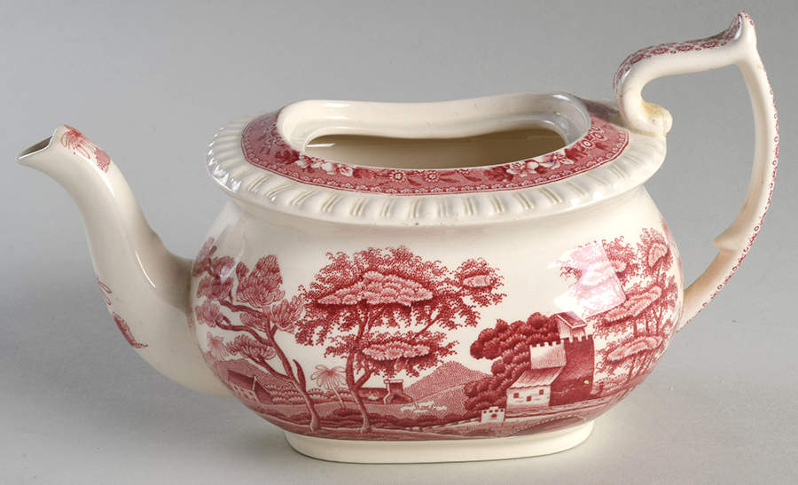 Tower Pink (Older Backstamp) Small Teapot No Lid by Spode-1