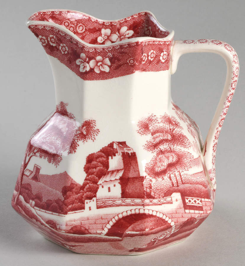 Tower Pink (Older Backstamp) Octagonal Creamer by Spode-1