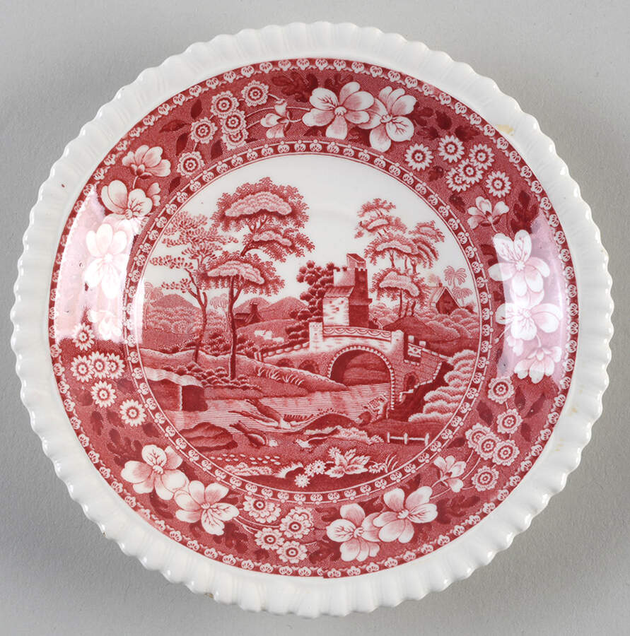 Tower Pink (Older Backstamp) Saucer for Flat Cup by Spode-1