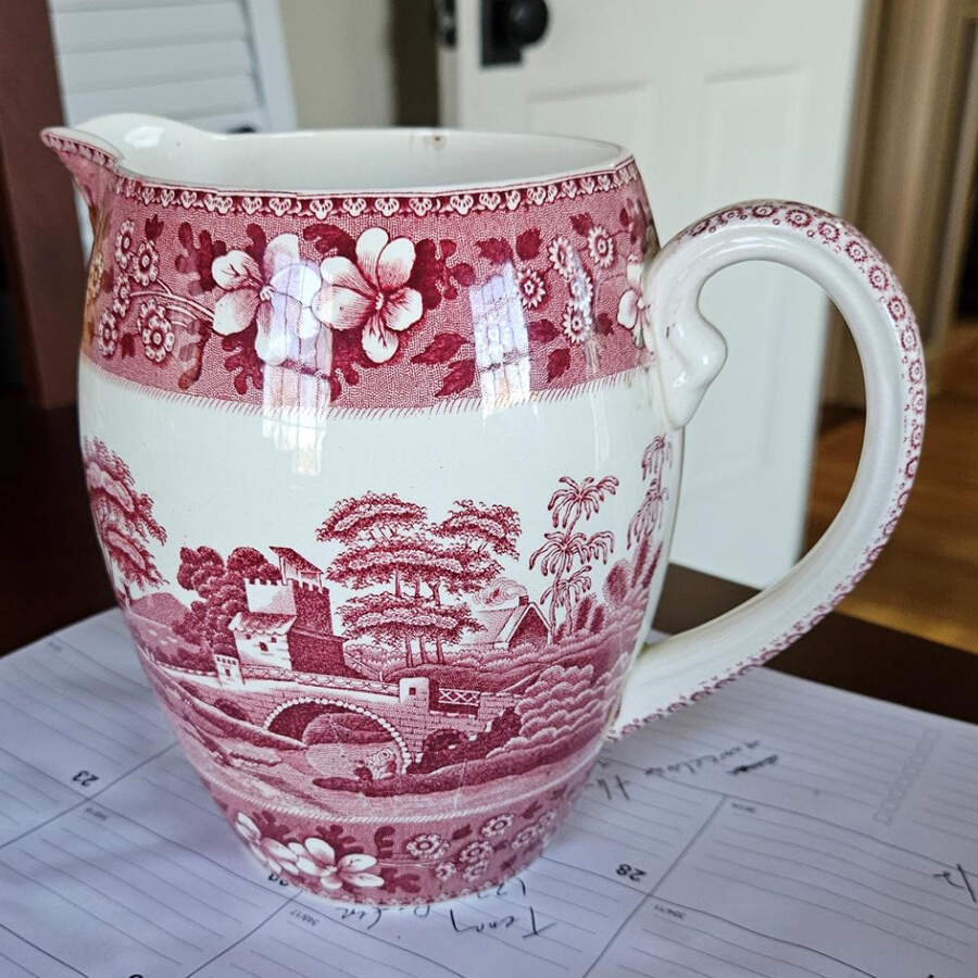 Tower Pink (Older Backstamp) 54 Oz Pitcher by Spode-1