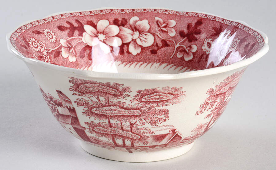 Tower Pink (Older Backstamp) Fruit/Dessert (Sauce) Bowl by Spode-1