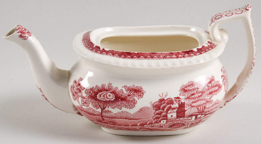 Tower Pink (Older Backstamp) Individual Teapot No Lid by Spode-1