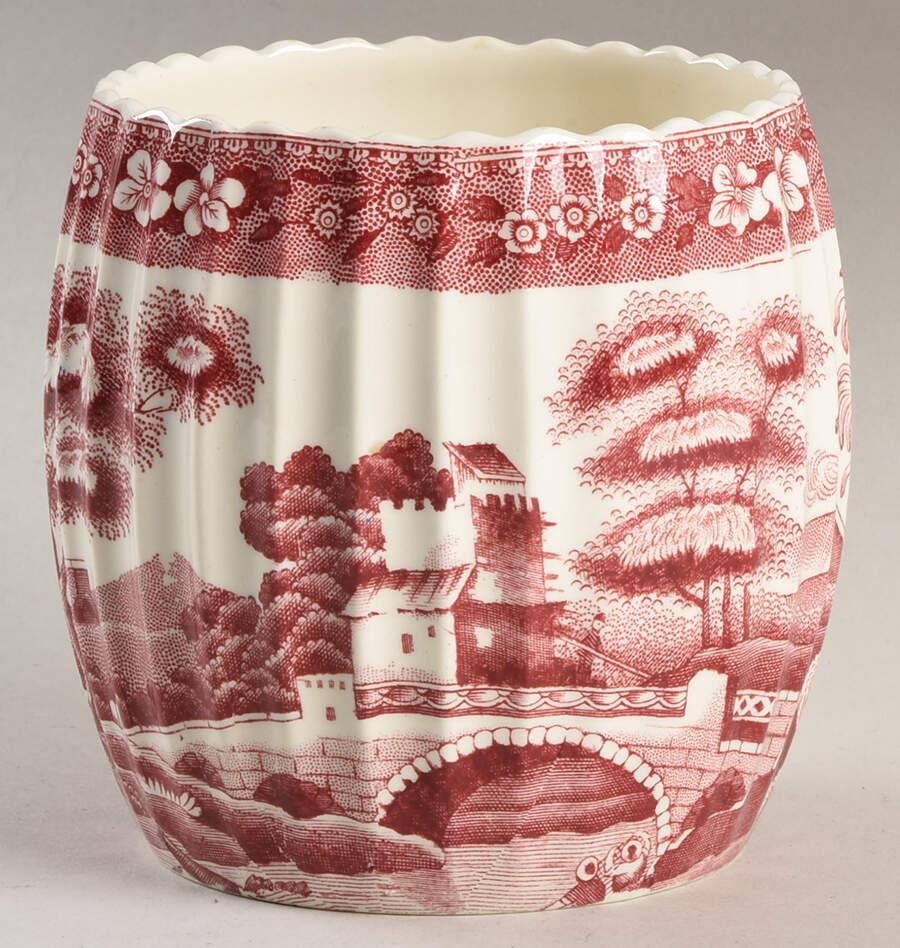 Tower Pink (Older Backstamp) Honey Pot No Lid by Spode-1