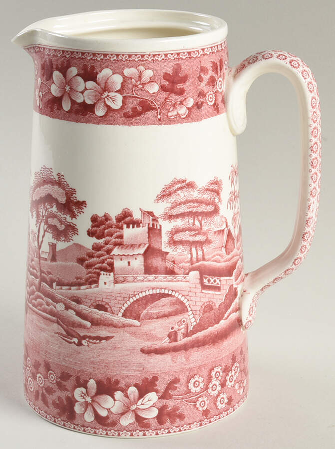 Tower Pink (Older Backstamp) Hot Water Jug No Lid by Spode-1
