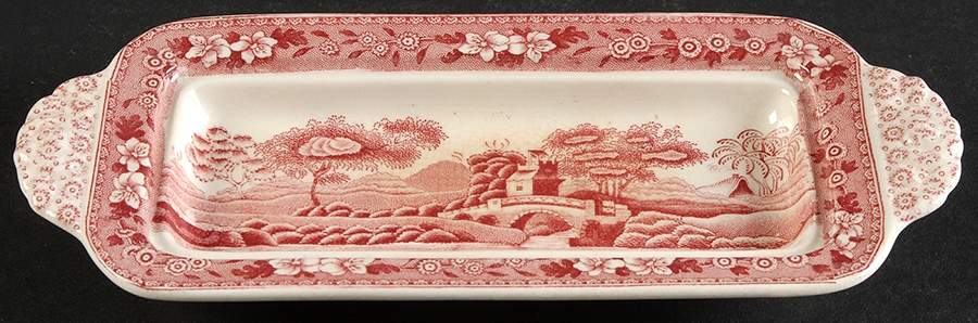 Tower Pink (Older Backstamp) 1/4 Lb Butter No Lid by Spode-1