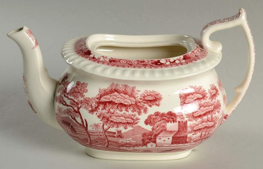 Tower Pink (Older Backstamp) Mini Teapot No Lid by Spode-1