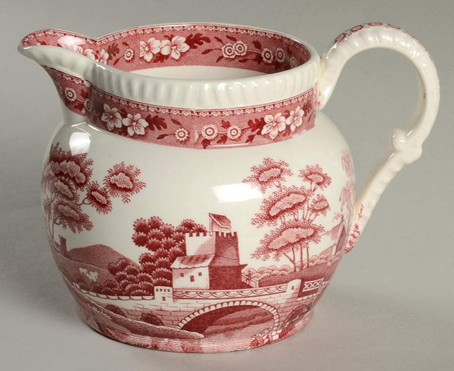 Tower Pink (Older Backstamp) Milk Jug by Spode-1