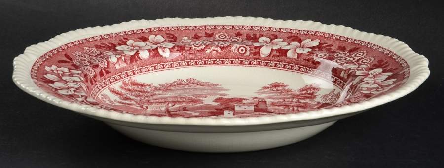 Tower Pink (Older Backstamp) Large Rim Soup Bowl by Spode-1