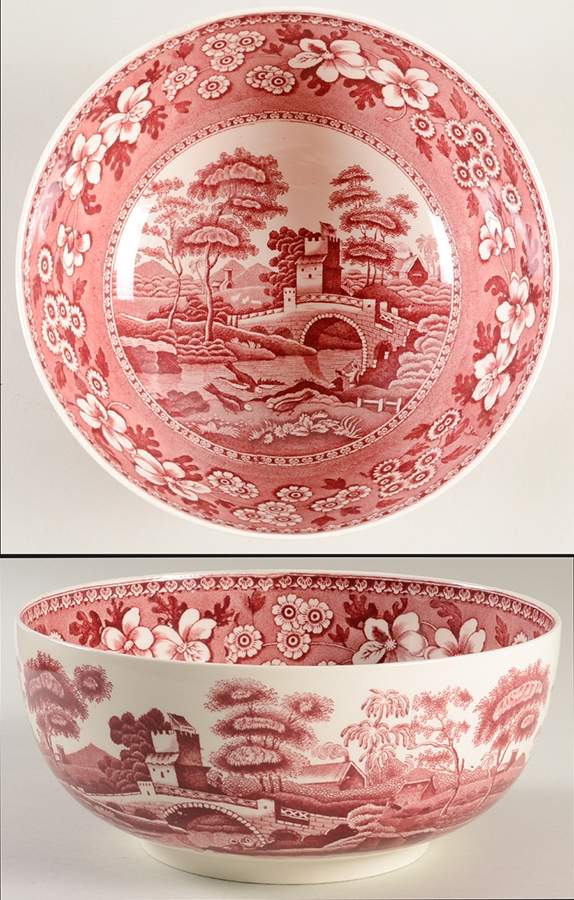 Tower Pink (Older Backstamp) 8" Chinese Bowl by Spode-1