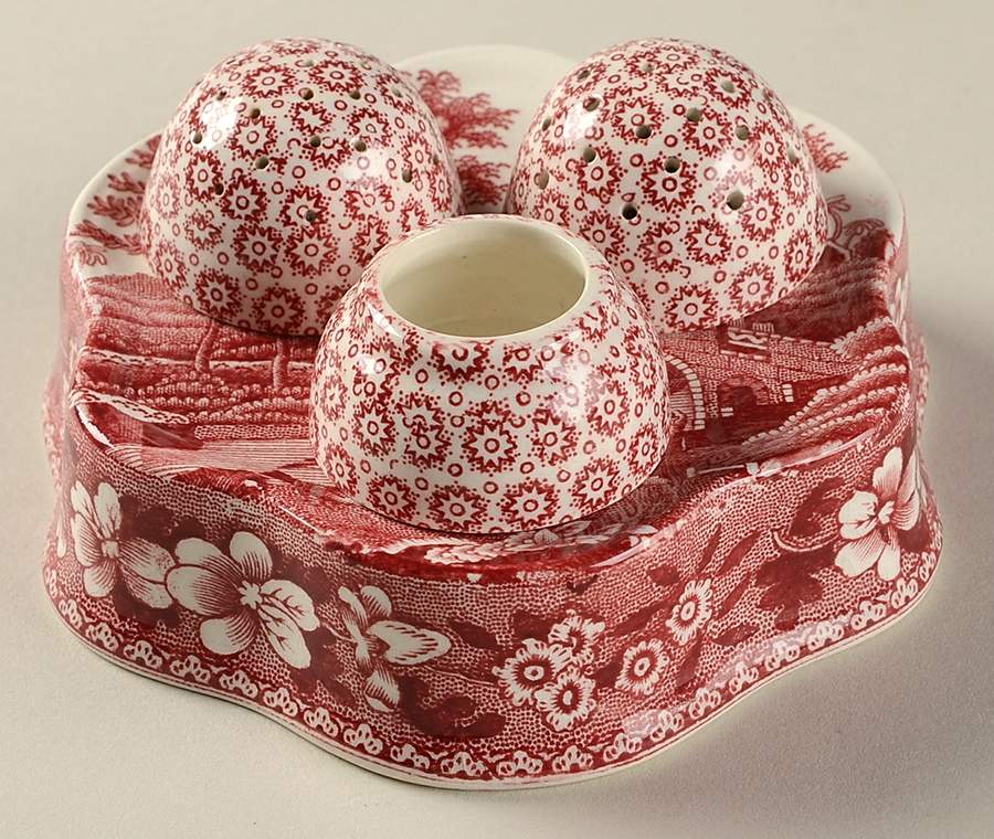 Tower Pink (Older Backstamp) Early Morning Cruet Set by Spode-1