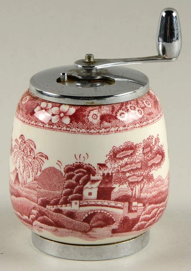 Tower Pink (Older Backstamp) Pepper Mill by Spode-1