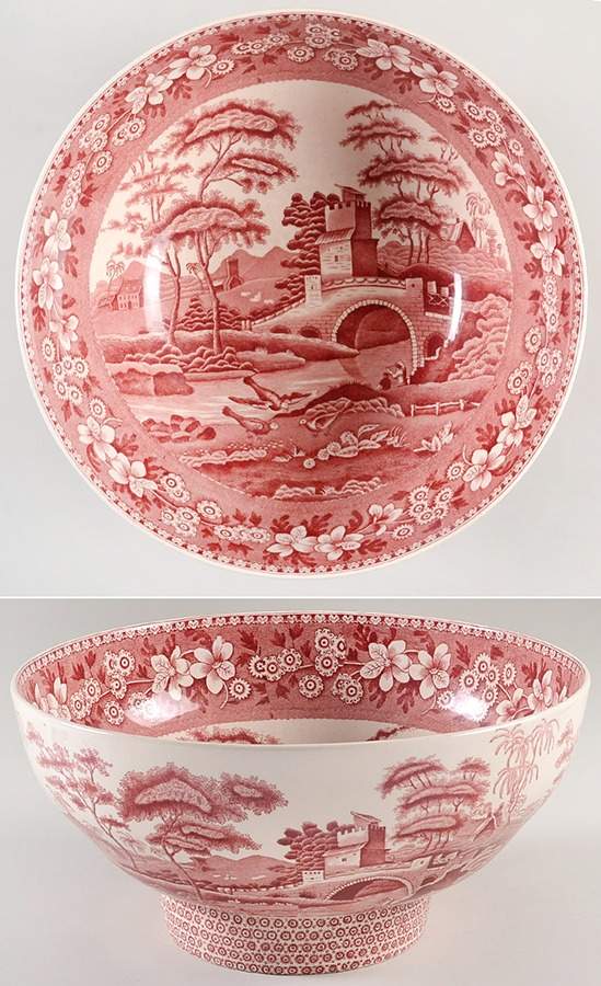 Tower Pink (Older Backstamp) Centerpiece by Spode-1