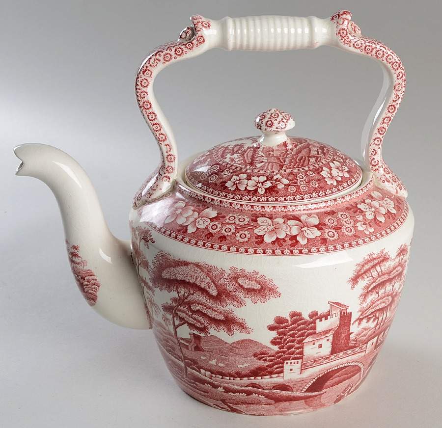 Tower Pink (Older Backstamp) Small Kettle & Lid by Spode-1