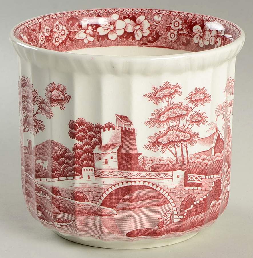 Tower Pink (Older Backstamp) Cachepot by Spode-1