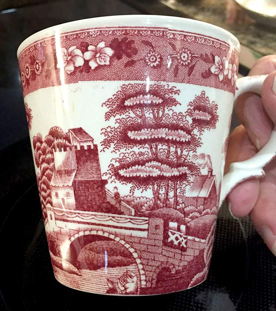 Tower Pink (Older Backstamp) Beaker (English Mug) by Spode-1