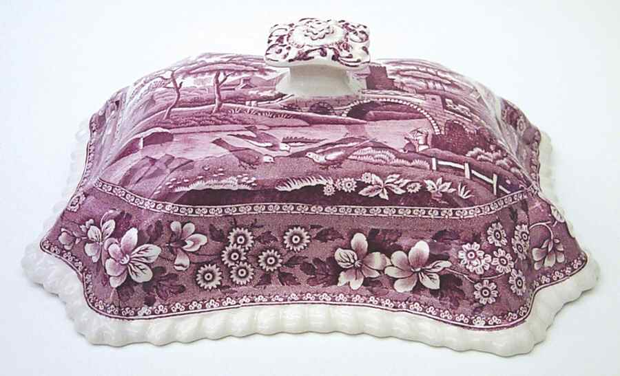 Tower Pink (Older Backstamp) Lid for Square Vegetable by Spode-1