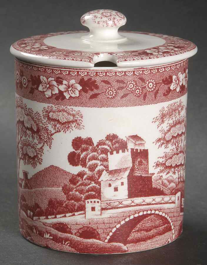 Tower Pink (Older Backstamp) Jam/Jelly & Lid by Spode-1
