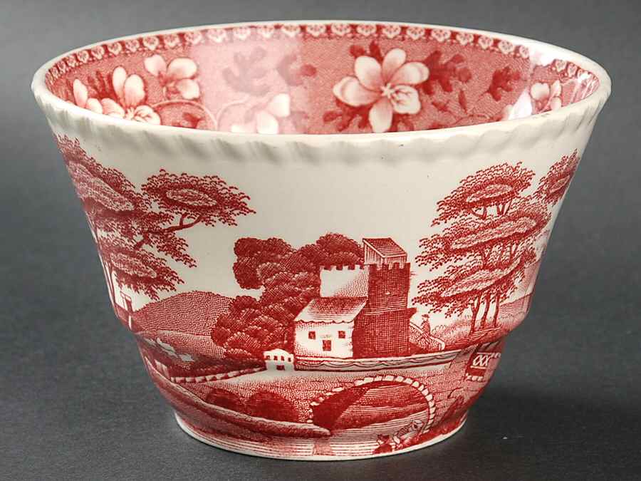 Tower Pink (Older Backstamp) Cranberry Bowl by Spode-1