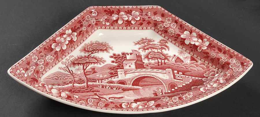 Tower Pink (Older Backstamp) Canterbury Set, Covered Side, No Lid by Spode-1