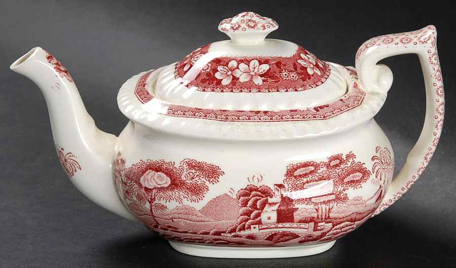 Tower Pink (Older Backstamp) Individual Teapot & Lid by Spode-1