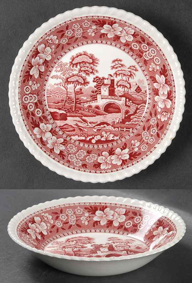 Tower Pink (Older Backstamp) Fruit/Dessert (Sauce) Bowl by Spode-1
