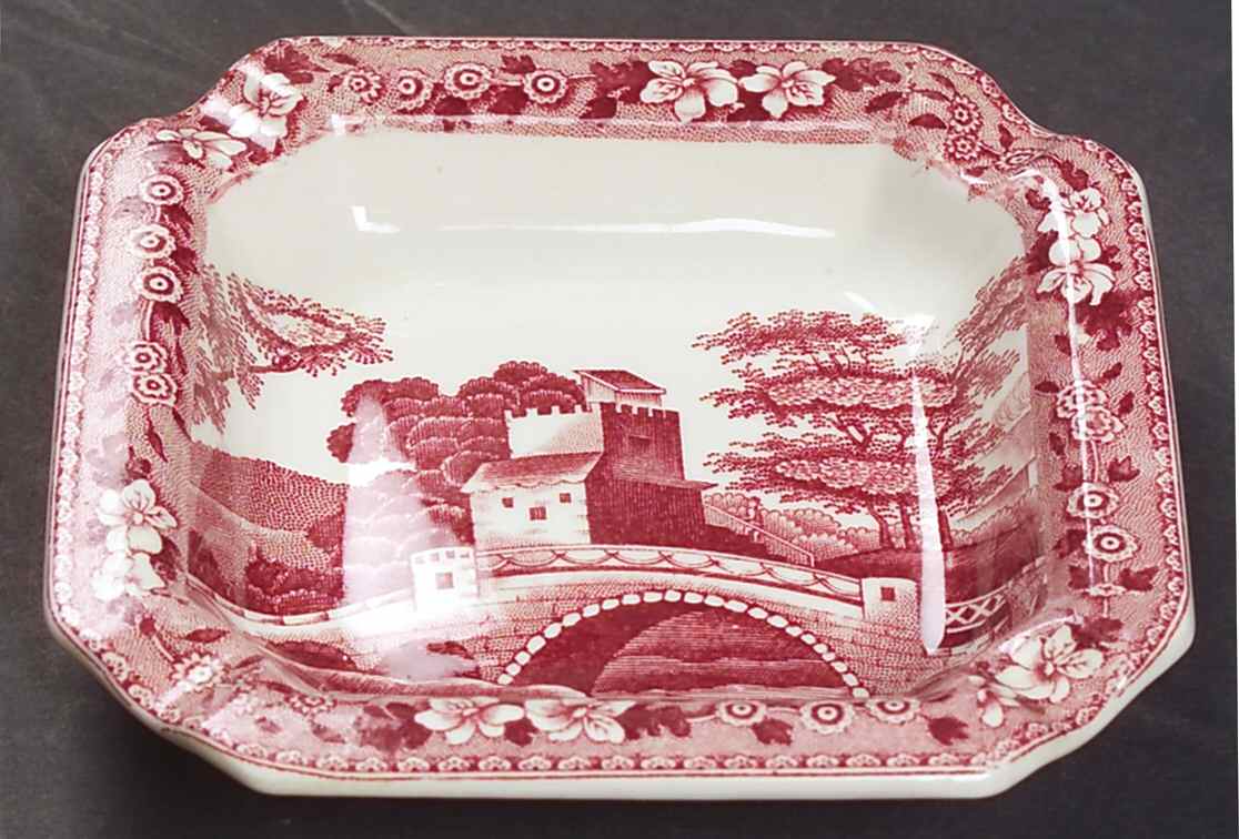 Tower Pink (Older Backstamp) 4" Square Ashtray by Spode-1