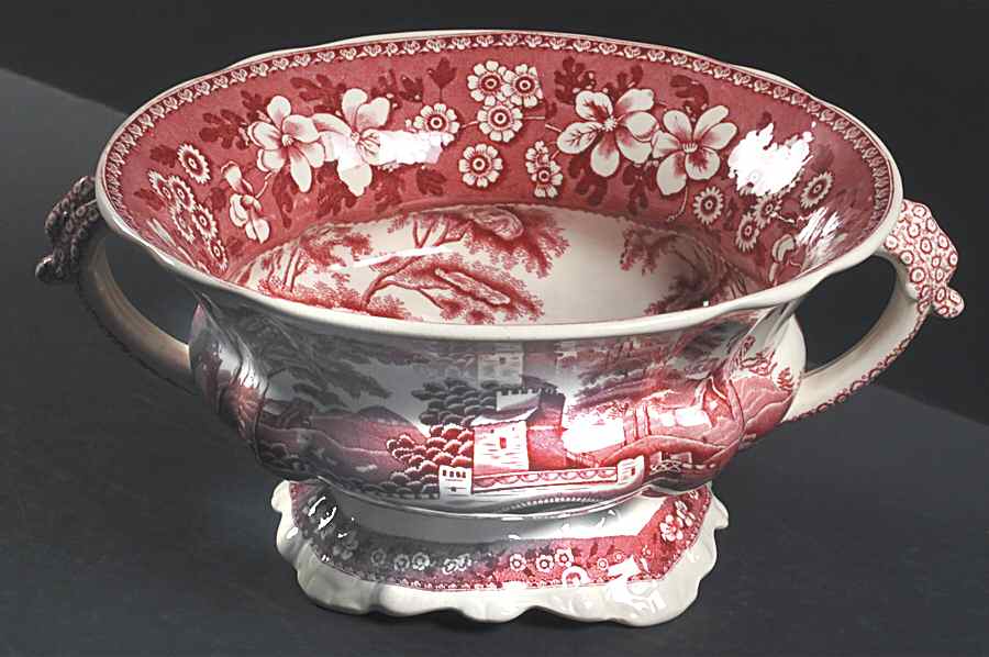 Tower Pink (Older Backstamp) 10" Large Fruit Bowl by Spode-1
