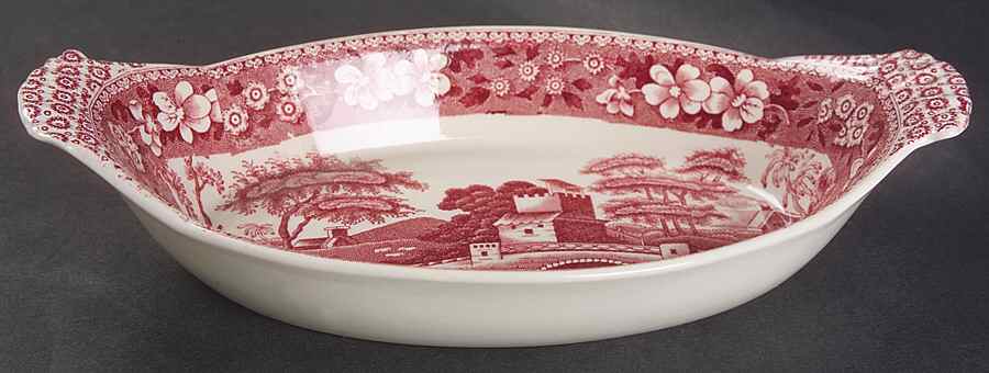 Tower Pink (Older Backstamp) 8" Augratin by Spode-1