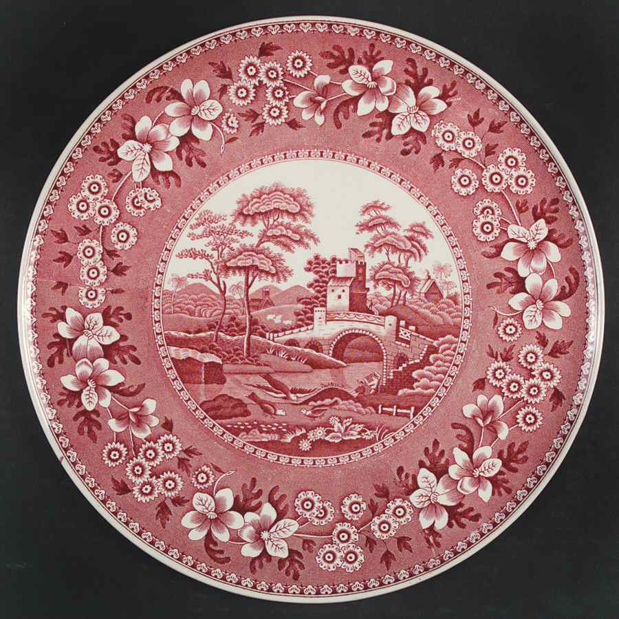 Tower Pink (Older Backstamp) Round Torte Plate by Spode-1