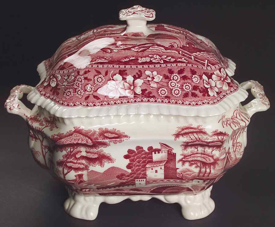 Tower Pink (Older Backstamp) Tureen & Lid by Spode-1