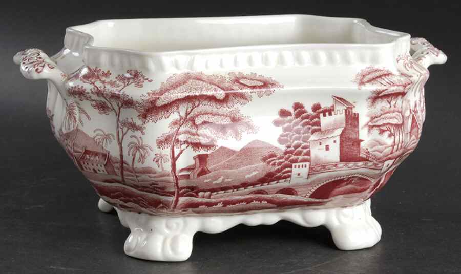 Tower Pink (Older Backstamp) Tureen No Lid by Spode-1