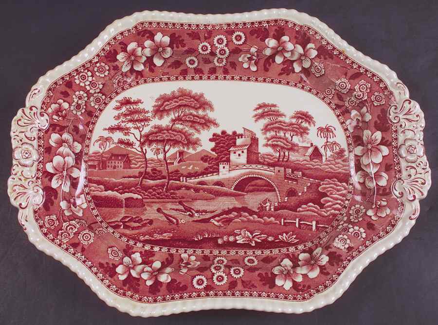 Tower Pink (Older Backstamp) Underplate for Tureen by Spode-1