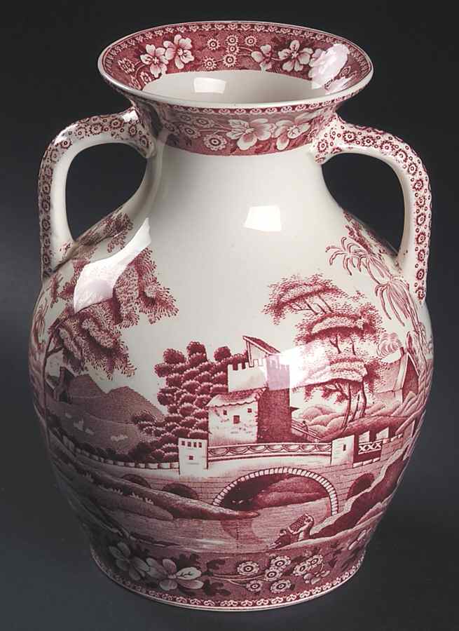 Tower Pink (Older Backstamp) Grecian Vase by Spode-1
