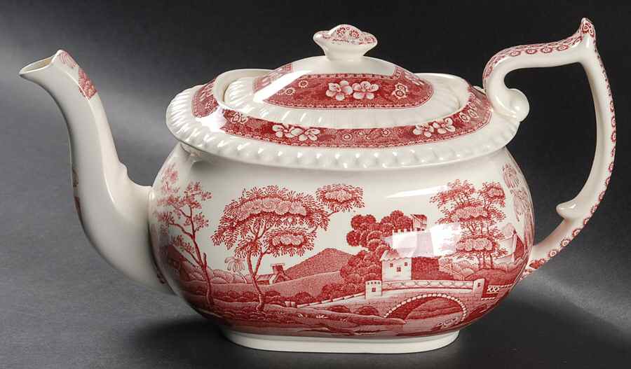 Tower Pink (Older Backstamp) Teapot & Lid by Spode-1